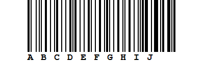 Code 128A ActiveBarcode: Code 128A
