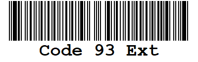 Code 93 Extended ActiveBarcode: Code 93 Extended