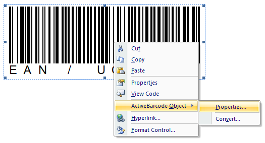 Barcodes In Word 2007 Documents ActiveBarcode