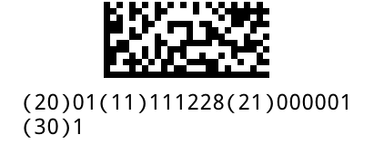 GS1-DataMatrix ActiveBarcode: GS1-DataMatrix
