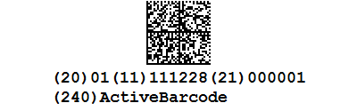 ActiveBarcode: GS1-DataMatrix