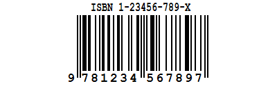 ISBN-10 barcode symbology & information