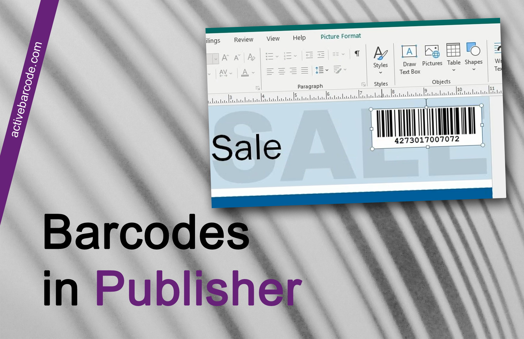 ActiveBarcode: How to add a barcode to a MS Publisher document