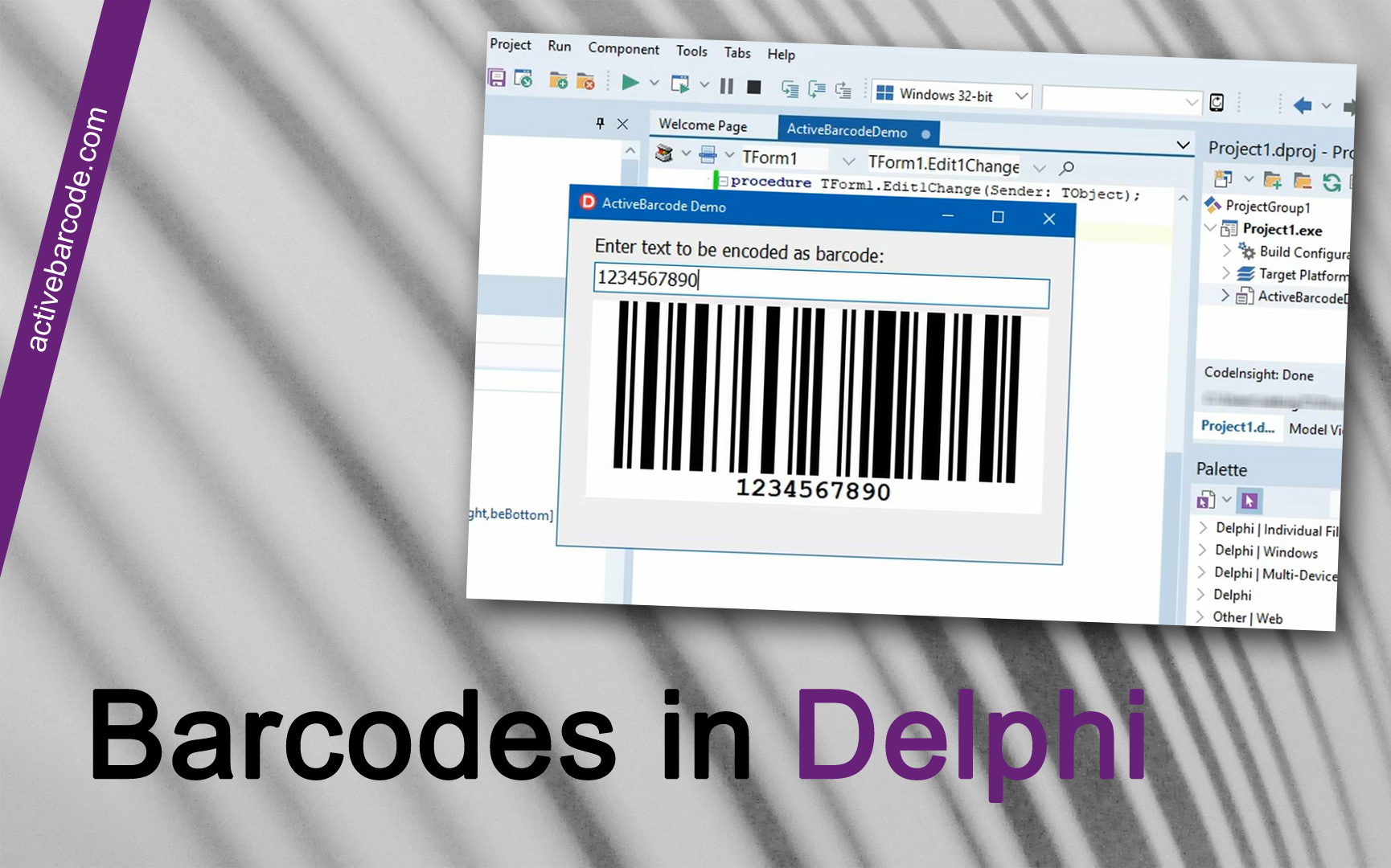 ActiveBarcode: How to use barcodes in Delphi